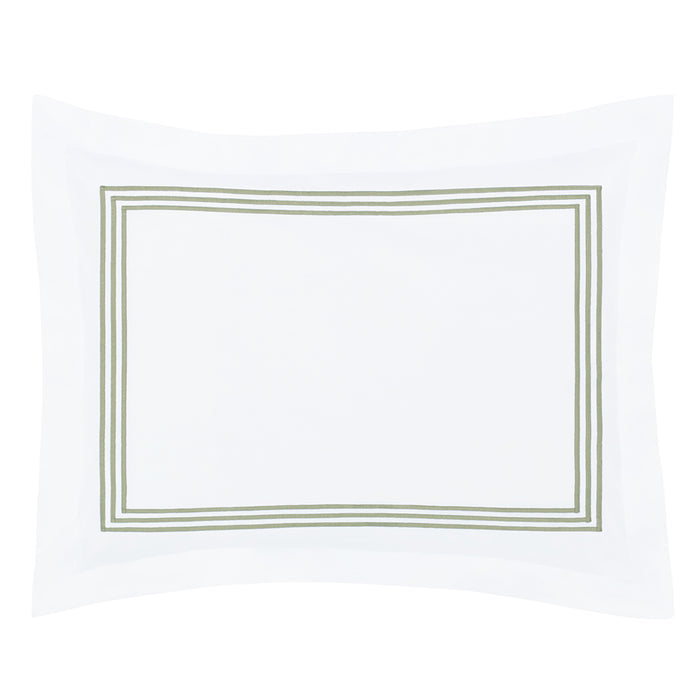 Octavia Eucalyptus Embroidered Percale Euro Sham