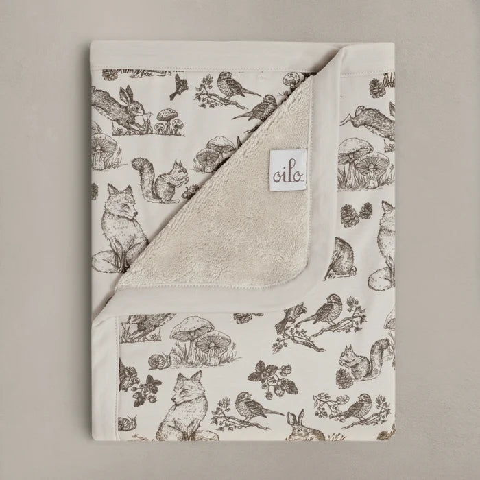 Oilo - Woodland Nursery - Cuddle Plush Infant Blanket