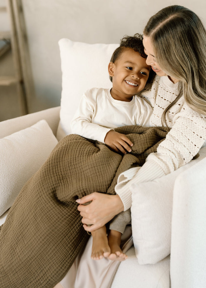 Oilo Bark Brown Premium Muslin Blanket