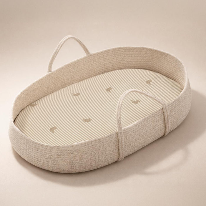 Oilo Bear Convertible Moses Basket Sheet & Extra Small Changing Pad Cover
