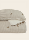 Oilo Bear Premium Muslin Crib Quilt & Sham Set