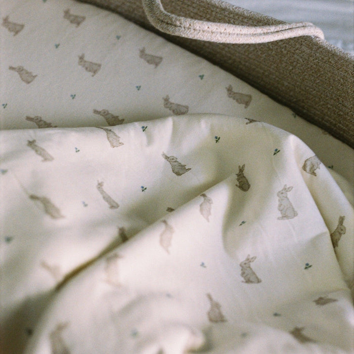 Oilo Bunny Convertible Moses Basket Sheet & Extra Small Changing Pad Cover
