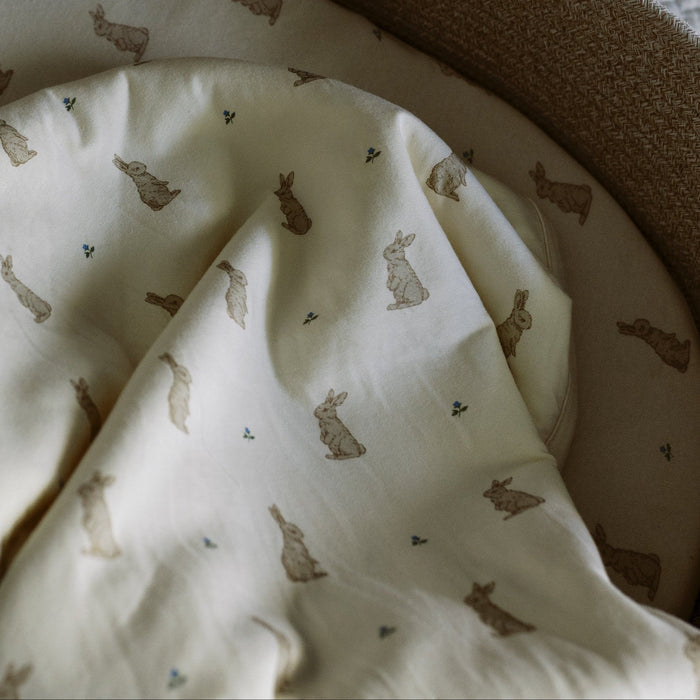 Oilo Bunny Convertible Moses Basket Sheet & Extra Small Changing Pad Cover