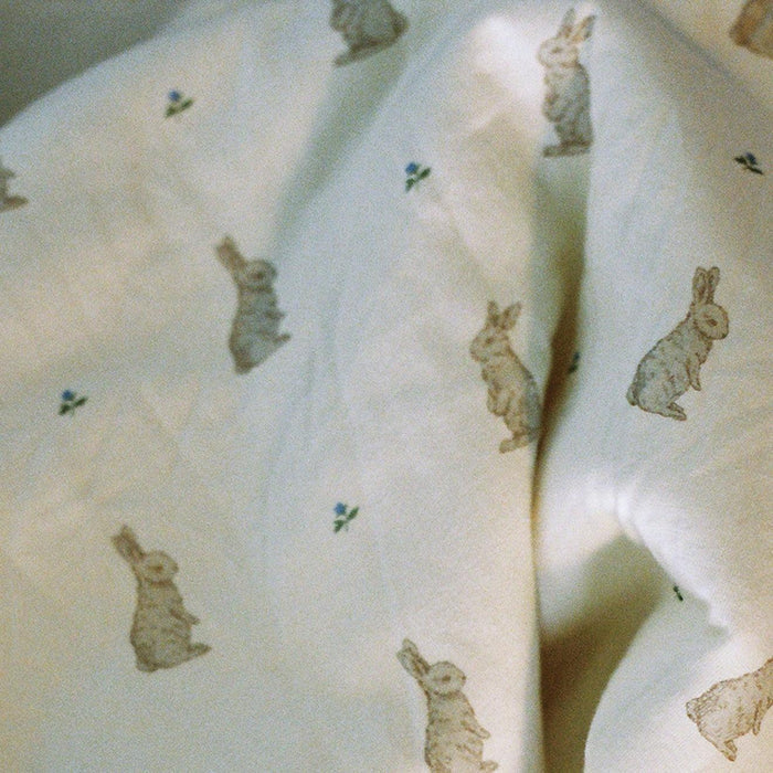 Oilo Bunny & Lily of the Valley Jersey Swaddle Blanket Set