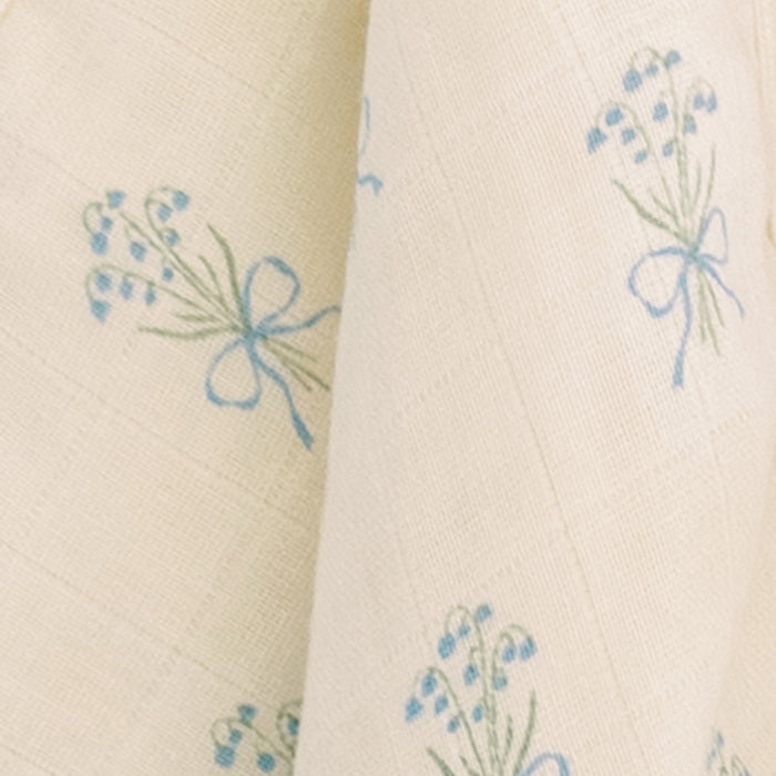 Oilo Bunny & Lily of the Valley Muslin Swaddle Blanket Set