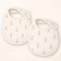 Oilo Bunny & Lily of the Valley Premium Muslin Bib 2-Pack