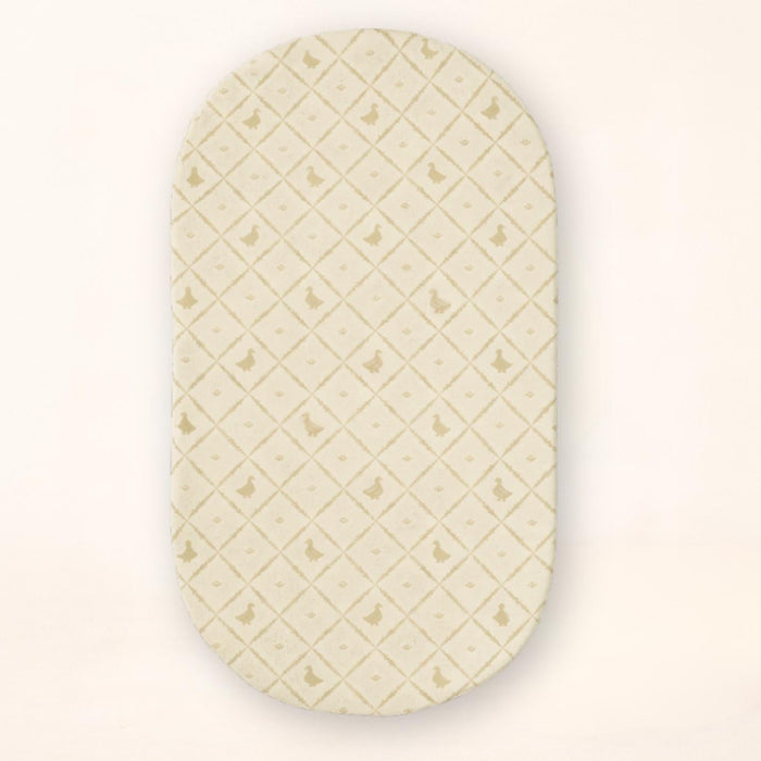 Oilo Butter Yellow Duck Convertible Moses Basket Sheet & Extra Small Changing Pad Cover