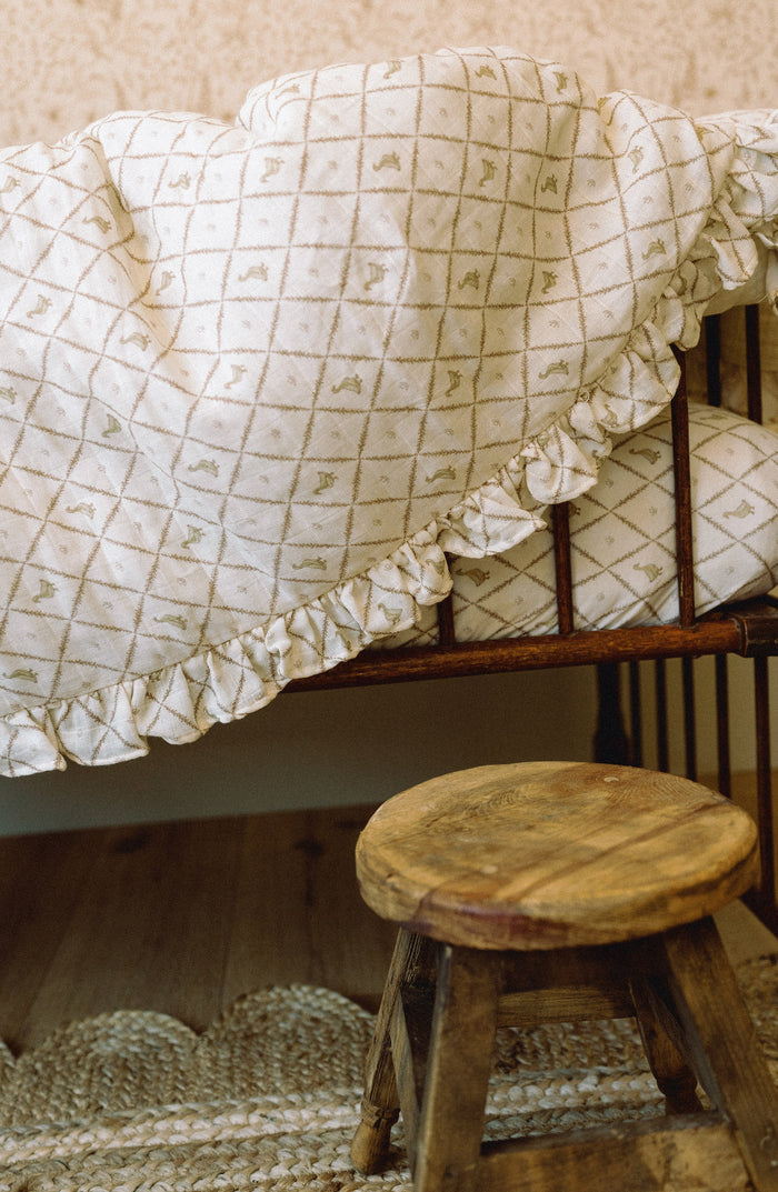 Oilo Butter Yellow Duck Premium Muslin Crib Quilt & Sham Set