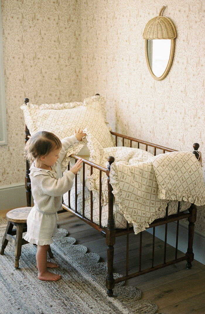 Oilo Butter Yellow Duck Premium Muslin Crib Quilt & Sham Set