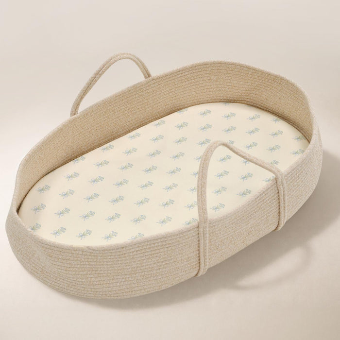 Oilo Lily of the Valley Convertible Moses Basket Sheet & Extra Small Changing Pad Cover