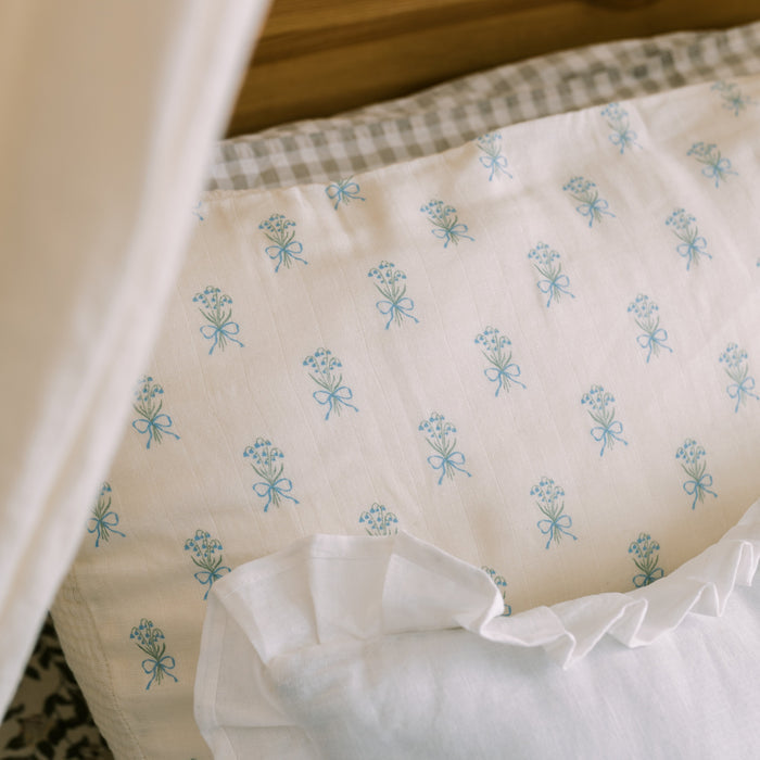 Oilo Lily of the Valley Premium Muslin Crib Quilt & Sham Set