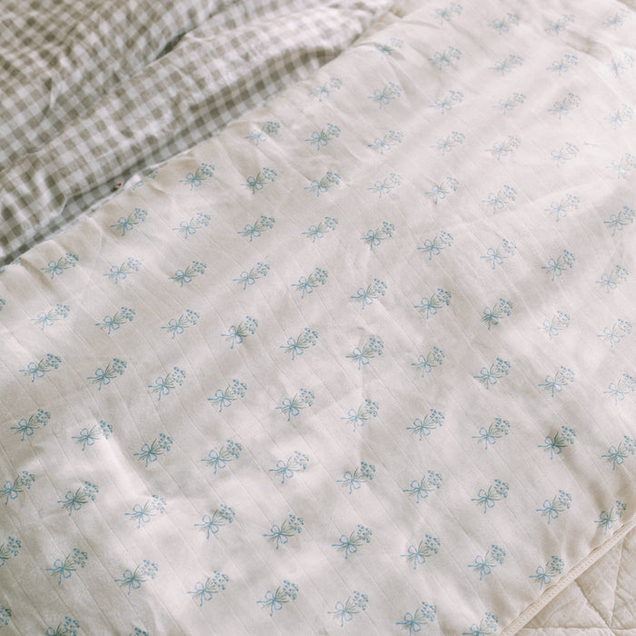 Oilo Lily of the Valley Premium Muslin Crib Quilt & Sham Set