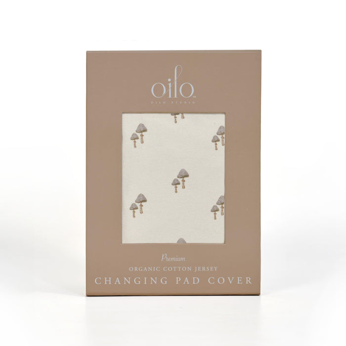 Oilo Mushroom Nursery Convertible Bassinet Sheet & Changing Pad Cover