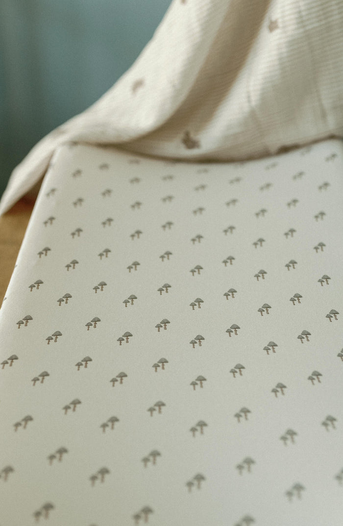 Oilo Mushroom Nursery Convertible Bassinet Sheet & Changing Pad Cover