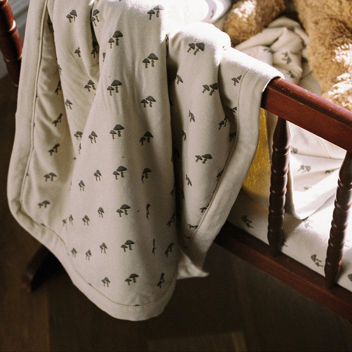 Oilo Mushroom Nursery Cuddle Blanket
