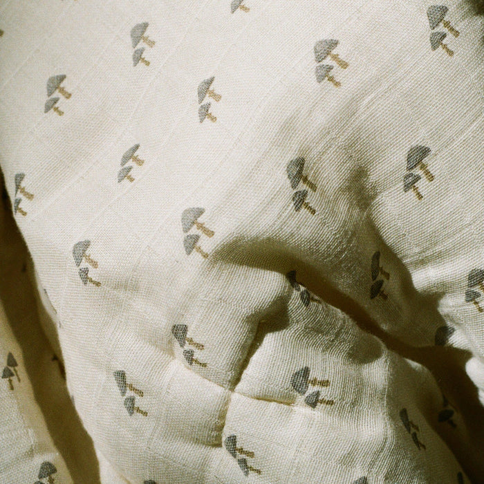 Oilo Mushroom Premium Muslin Crib Quilt & Sham Set