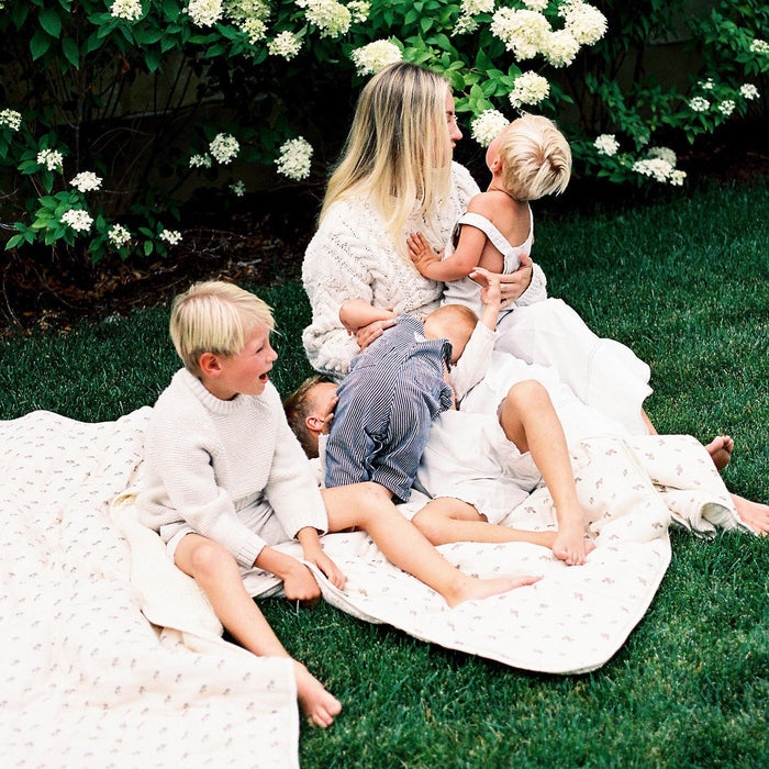 Oilo Mushroom Premium Muslin Crib Quilt & Sham Set
