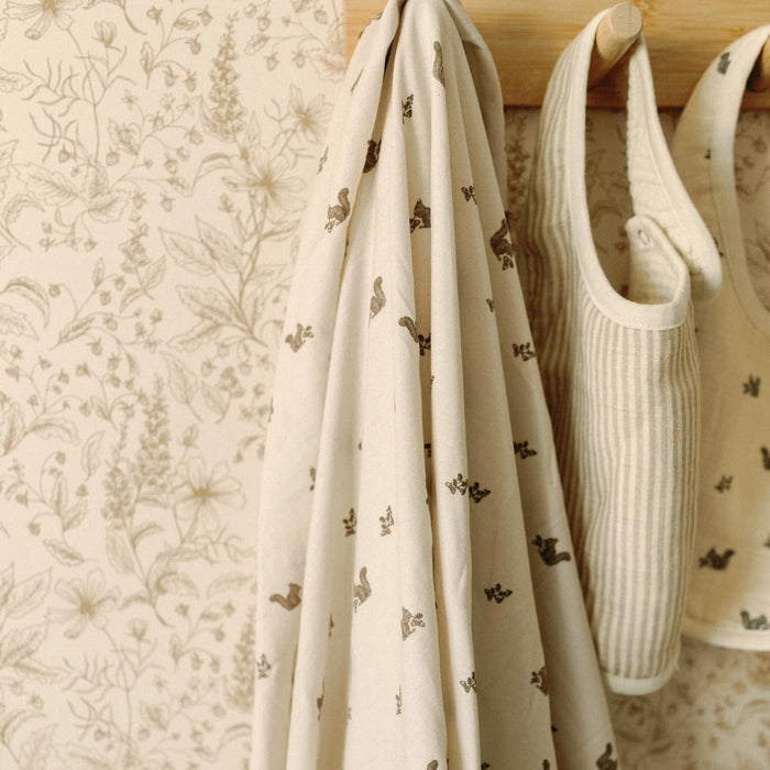 Oilo Squirrel & Mushroom Jersey Swaddle Blanket Set