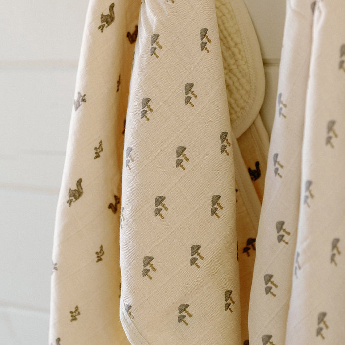 Oilo Squirrel & Mushroom Premium Muslin Burp Cloth 2-Pack