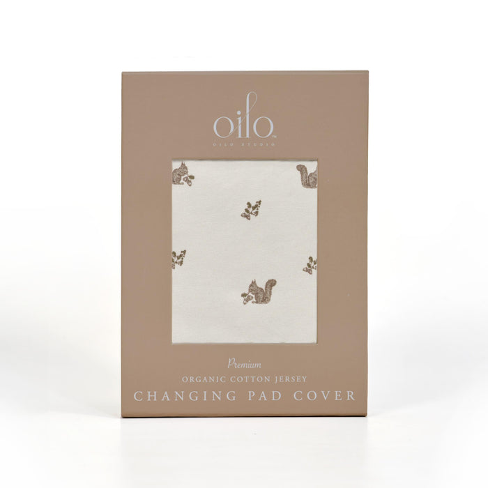 Oilo Squirrel Nursery Convertible Bassinet Sheet & Changing Pad Cover