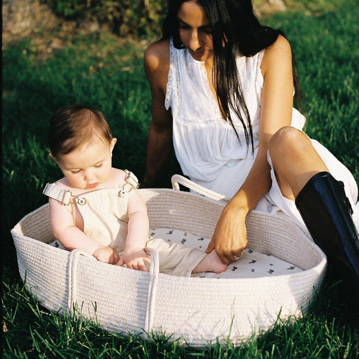Oilo Squirrel Nursery Convertible Bassinet Sheet & Changing Pad Cover