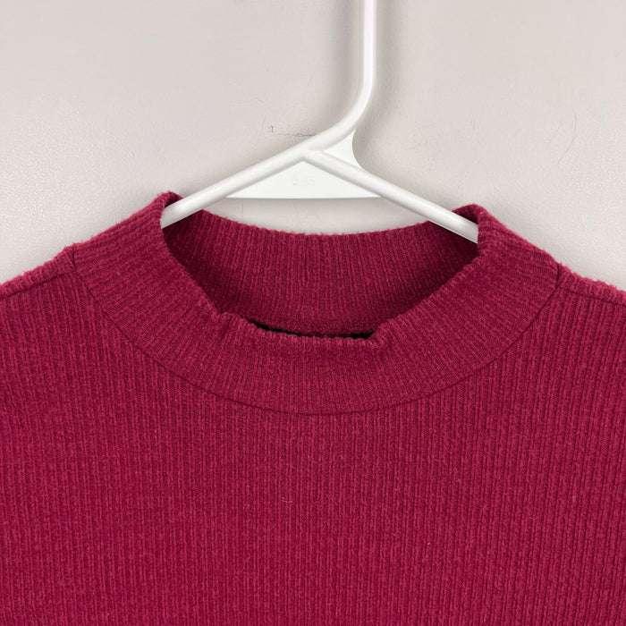 Old Navy Long-Sleeve Cozy-Knit Mock-Neck Dress for Girls Berry Nice Red M 8