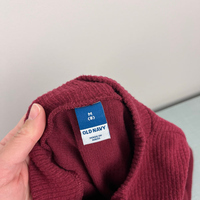 Old Navy Long-Sleeve Cozy-Knit Mock-Neck Dress for Girls Berry Nice Red M 8