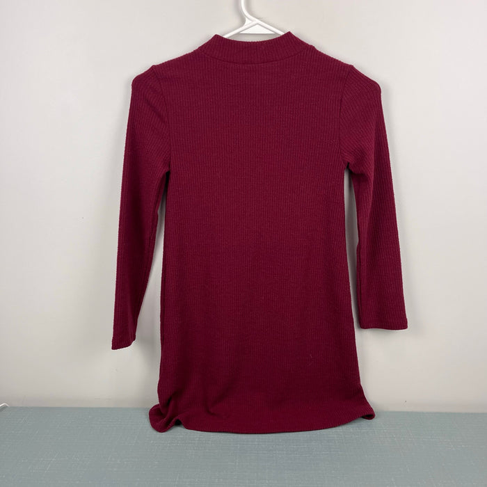 Old Navy Long-Sleeve Cozy-Knit Mock-Neck Dress for Girls Berry Nice Red M 8
