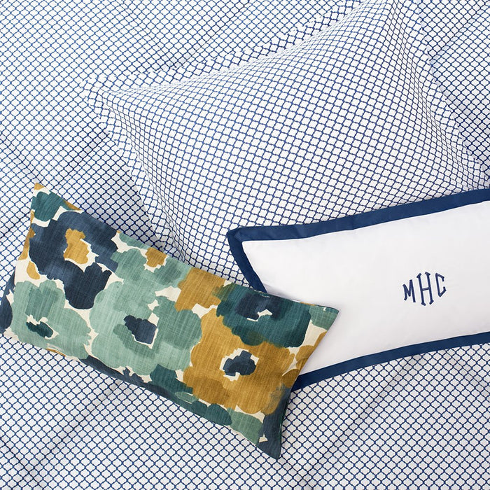 Page Blue Euro Flange Sham