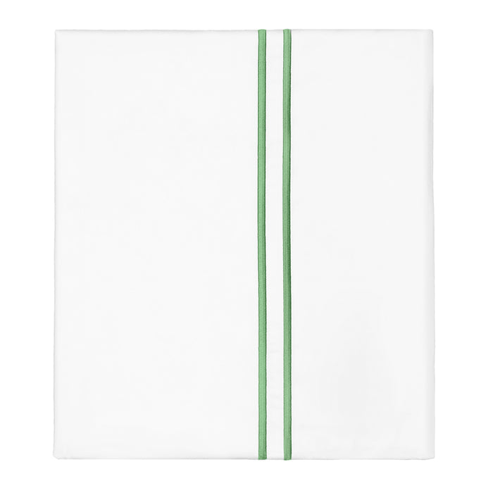 Palm Green Lines Embroidered Pillowcase Pair