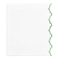 Palm Green Scalloped Embroidered Flat Sheet