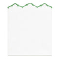 Palm Green Scalloped Embroidered Pillowcase Pair