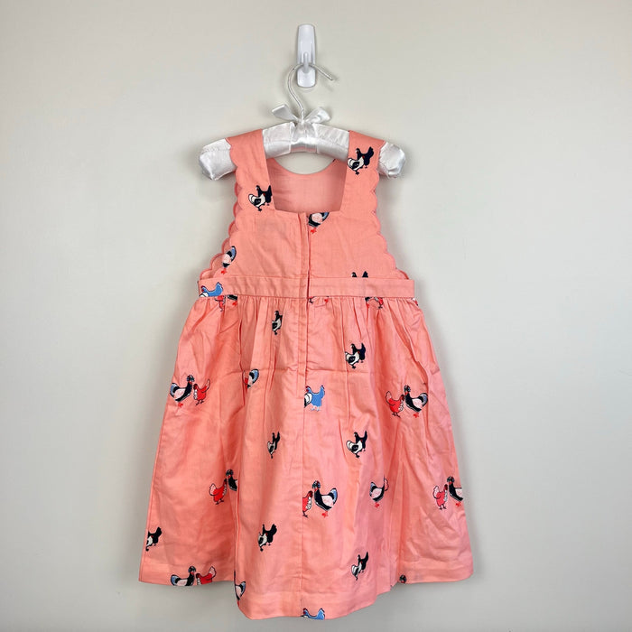 Petit Peony Peach Pink Chicken Scallop Sun Dress 5T NWT