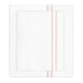 Pink Lines Embroidered Sheet Set (Fitted, Flat, & Pillow Cases)