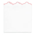 Pink Scalloped Embroidered Pillowcase Pair