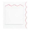 Pink Scalloped Embroidered Sheet Set (Fitted, Flat, & Pillow Cases)
