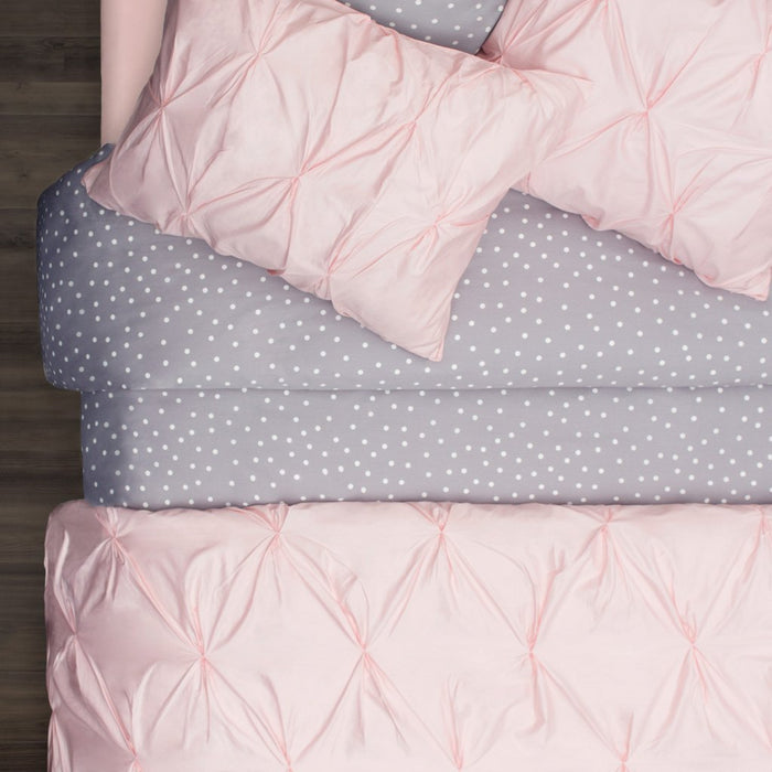Pink Valencia Pintuck Euro Sham