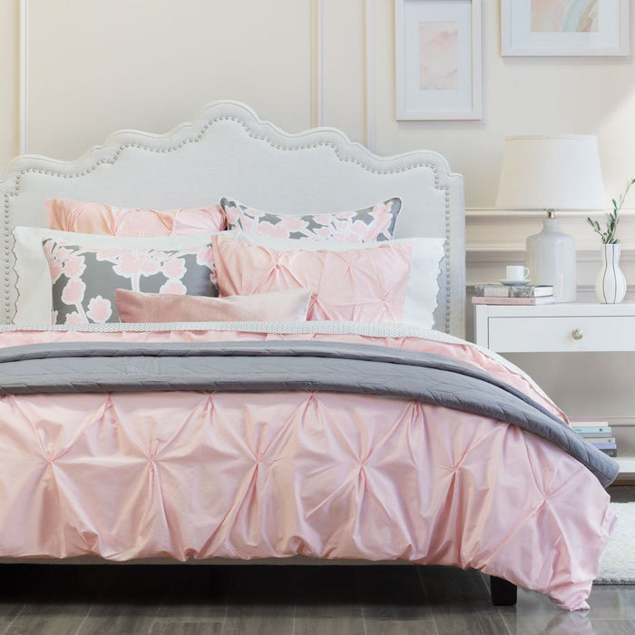 Pink Valencia Pintuck Sham Pair