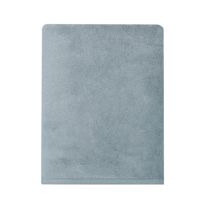 Plush Coastal Blue Bath Towel