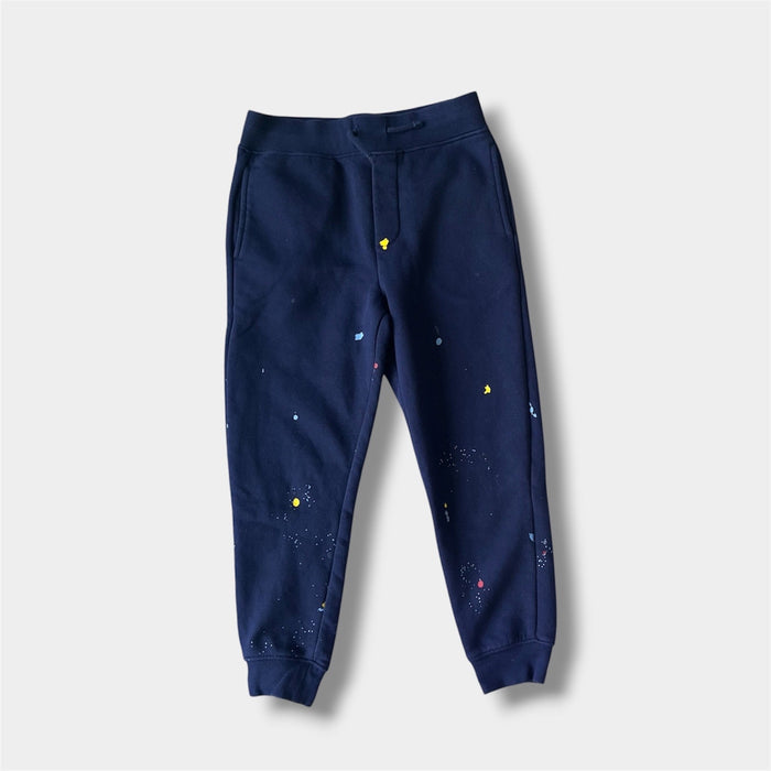 Polo Ralph Lauren Logo Fleece Jogger Pant Navy Paint Splatter 6