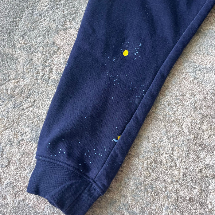Polo Ralph Lauren Logo Fleece Jogger Pant Navy Paint Splatter 6