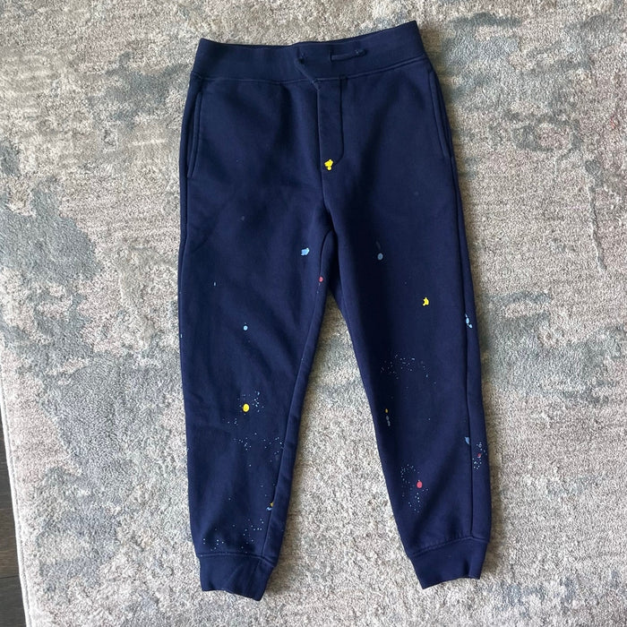 Polo Ralph Lauren Logo Fleece Jogger Pant Navy Paint Splatter 6