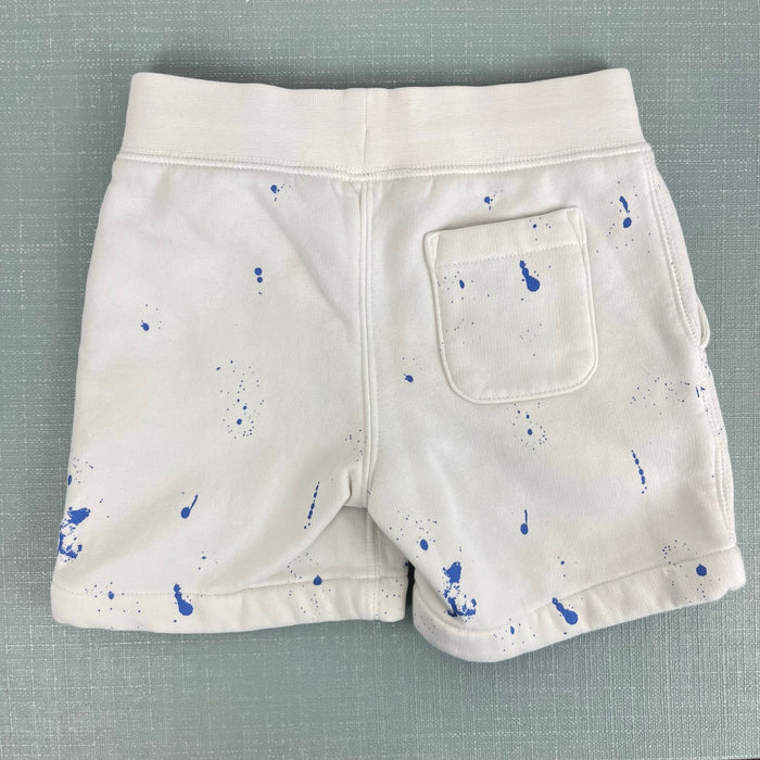 Polo Ralph Lauren Paint-Splatter-Print Fleece Short White Blue 3T