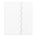 Porcelain Green Wavelet Embroidered Flat Sheet