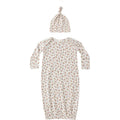 Quincy Mae Bamboo Baby Gown + Hat Set || Wildflower