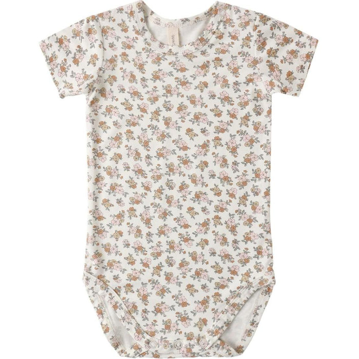 Quincy Mae Bamboo Short Sleeve Bodysuit || Wildflower
