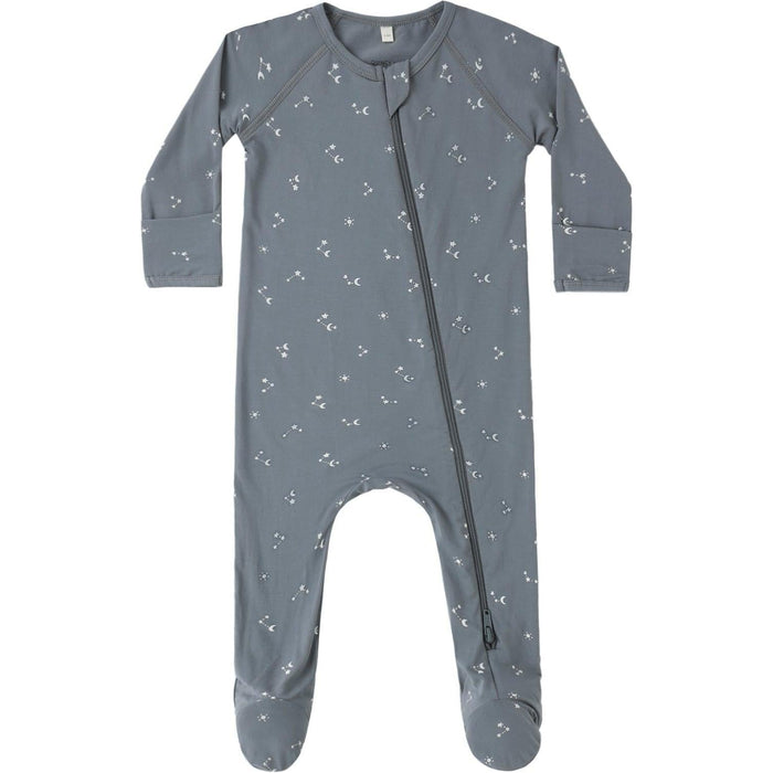 Quincy Mae Bamboo Zip Footie || Starlight