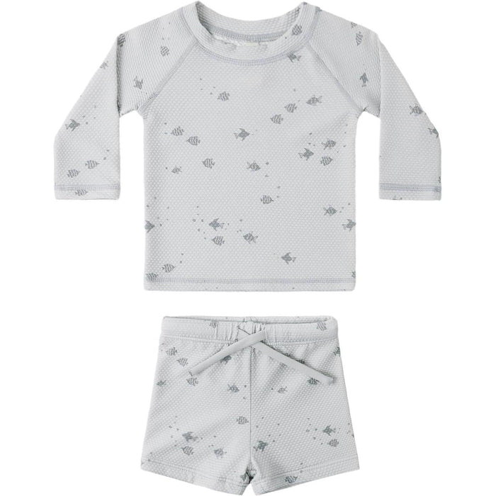 Quincy Mae Finn Rashguard + Short Set || Fish