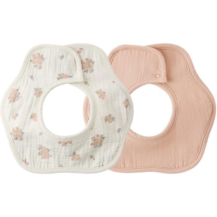 Quincy Mae Flower Bib Pack || Garden Rose, Melon
