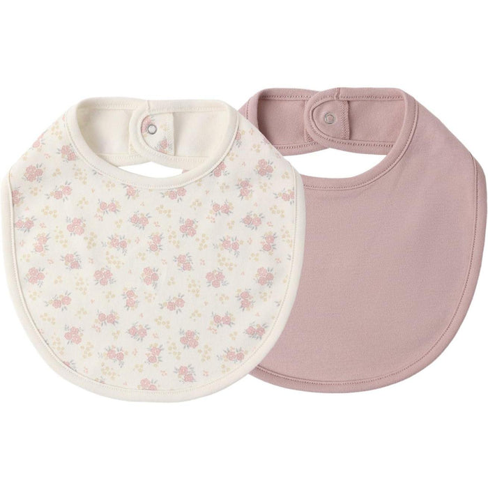 Quincy Mae Jersey Snap Bib Pack || Flower Field, Mauve